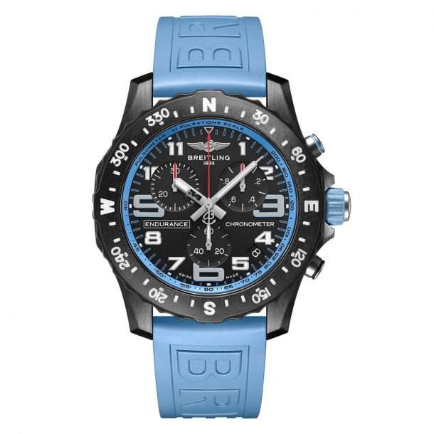 Breitling watch with blue best sale rubber strap