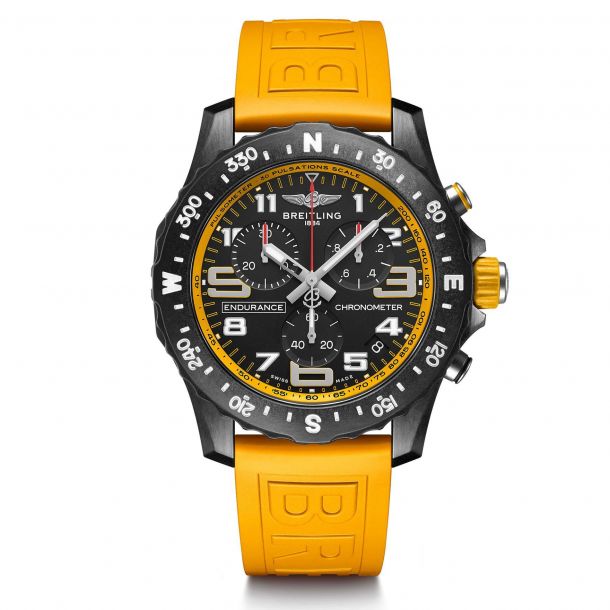 Breitling yellow rubber strap clearance
