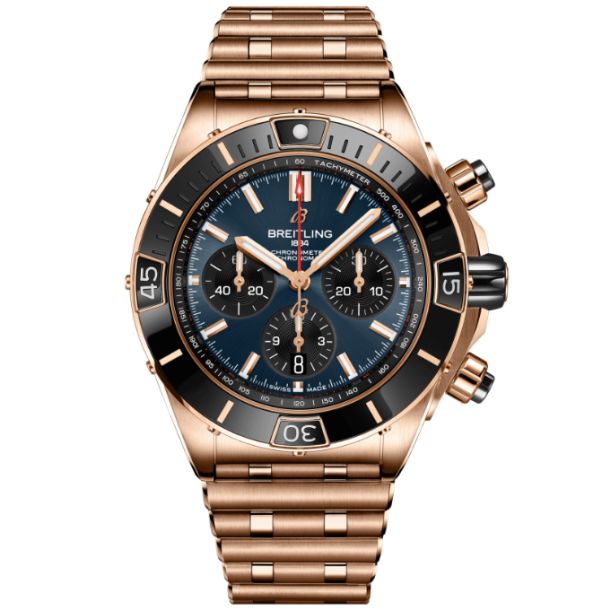 Breitling chronomat sales 44 rose gold