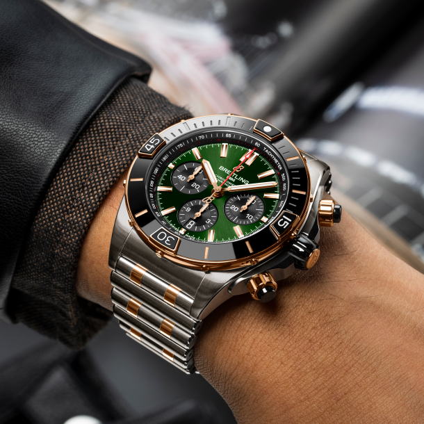 Breitling two hotsell tone bracelet