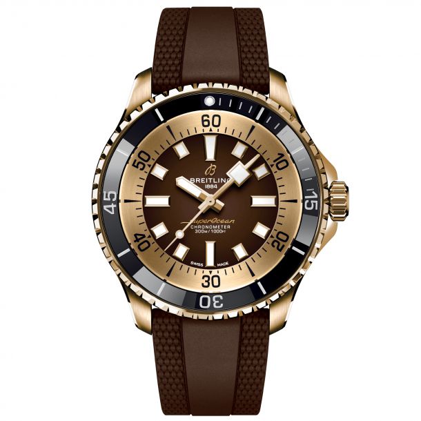 Breitling Superocean Automatic 44 Bronze Brown Dial Brown Rubber