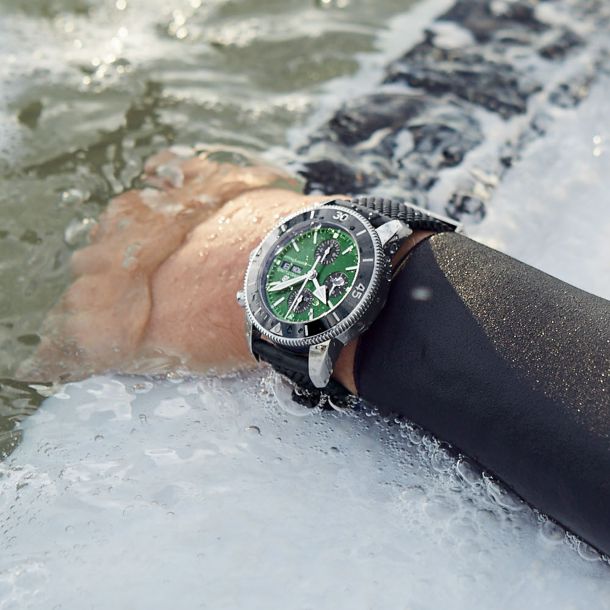 Breitling Superocean Heritage Chronograph 44 Green Dial Black