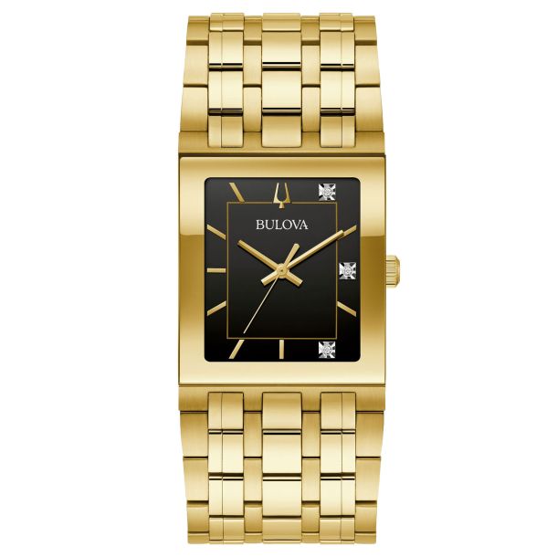 Bulova black hotsell and gold