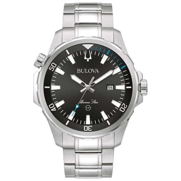 Bulova Marine Star Stainless Steel Bracelet Watch 43mm 96B382 REEDS Jewelers