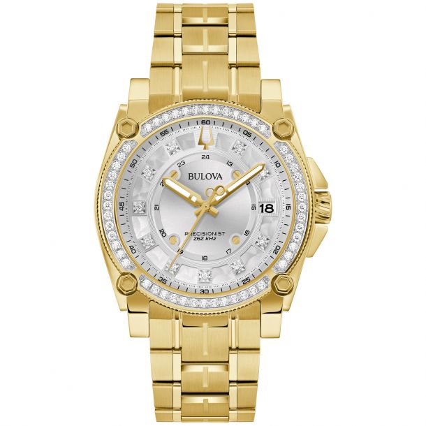 Bulova diamond bezel watch cheap