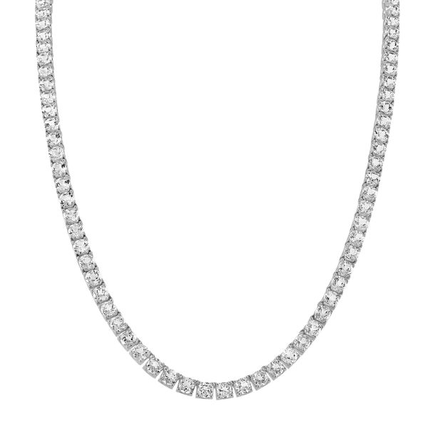 White topaz clearance tennis necklace