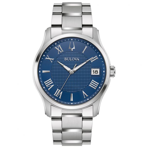 Bulova Classic Wilton Stainless Steel Bracelet Watch 41mm 96B386 REEDS Jewelers