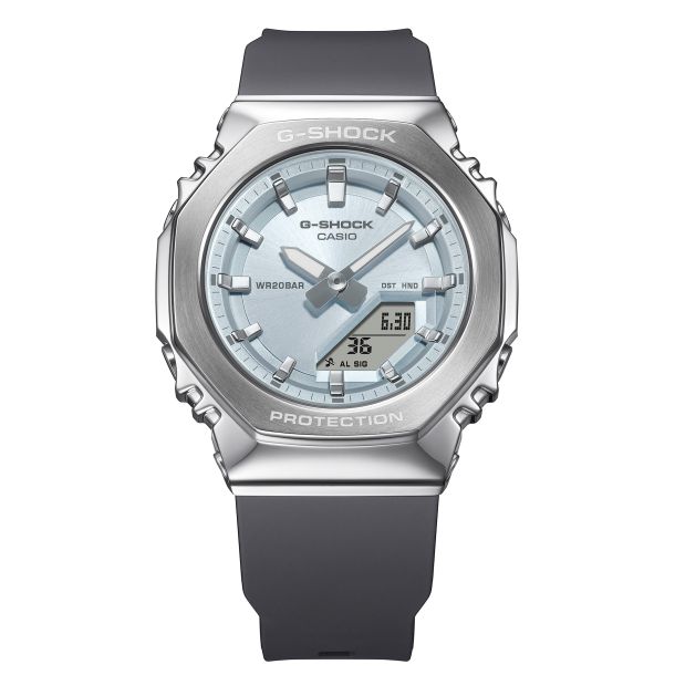 Casio G Shock Analog Digital Blue Dial Black Resin Strap Watch GMS2110 2A REEDS Jewelers