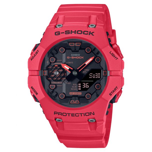 Casio G-Shock Analog-Digital Bluetooth Combi Red Resin Strap Watch ...