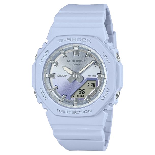 Casio G Shock Analog Digital Sunset Blue Resin Watch 46mm GMAP2100SG2A REEDS Jewelers