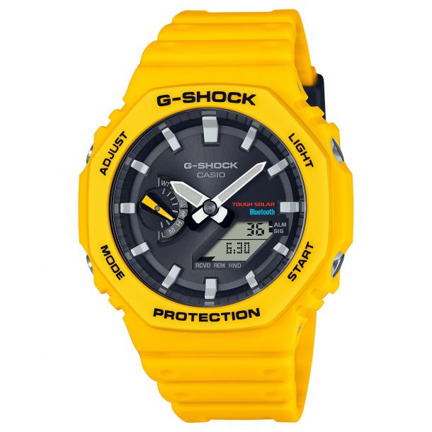 Casio G-Shock Analog-Digital Tough Solar Connected Yellow Watch |  GAB2100C-9A