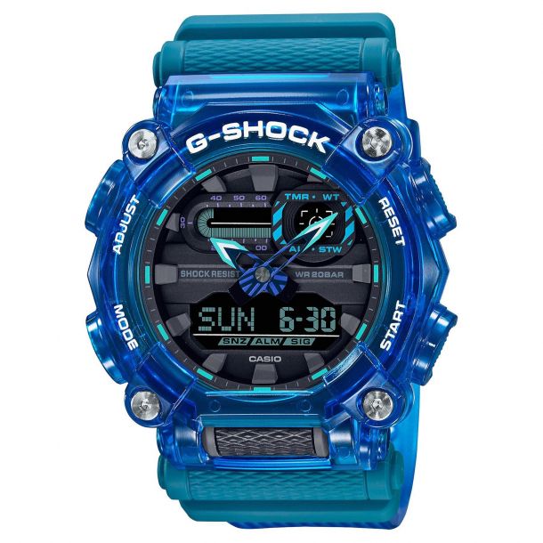 G shock top skeleton blue