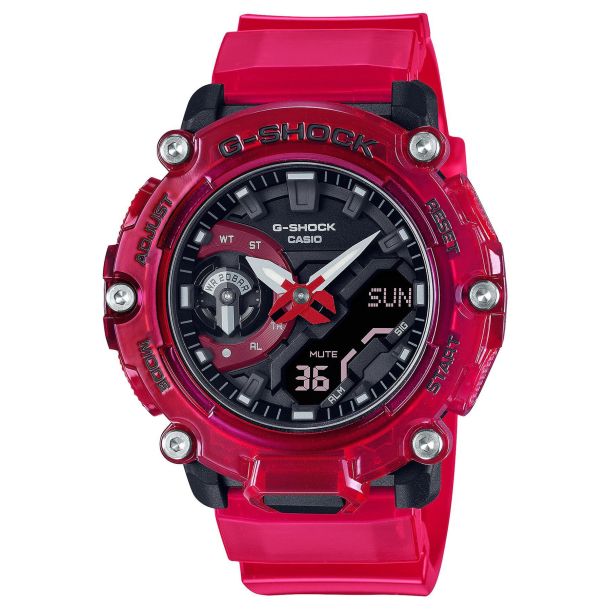 Casio G-Shock Analog-Digital Translucent Red Skeleton Limited