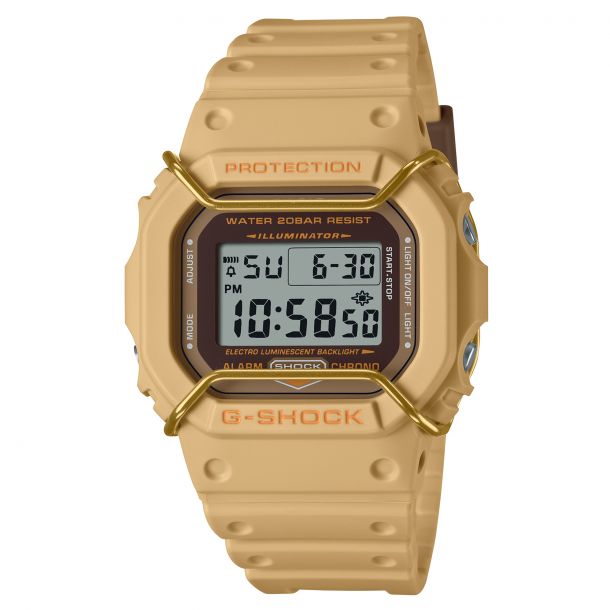 Casio G Shock Digital Protector Monotone Light Orange Resin Strap