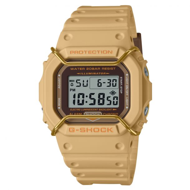 Casio G-Shock Digital Protector Monotone Light Orange Resin Strap Watch |  DW5600PT-5 | REEDS Jewelers