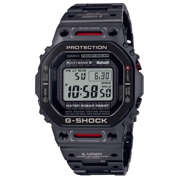 Casio G Shock Full Metal Square Virtual World Titanium Limited Edition Watch GMWB5000TVA 1 REEDS Jewelers