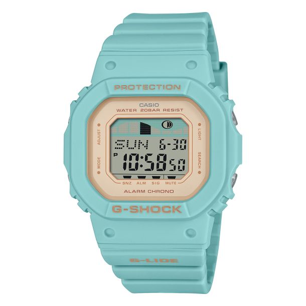 Casio G Shock G lide Tide Graph Pale Blue Resin Watch GLXS5600 3