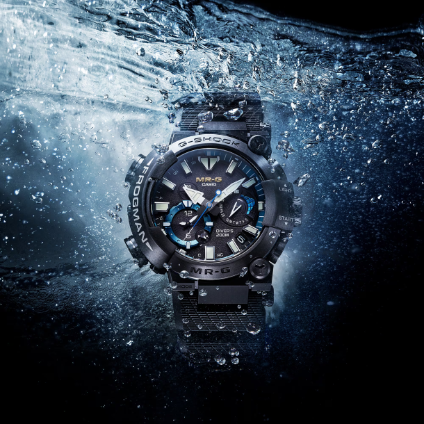 Casio G Shock MR G Frogman Black Rubber Strap Watch 56mm