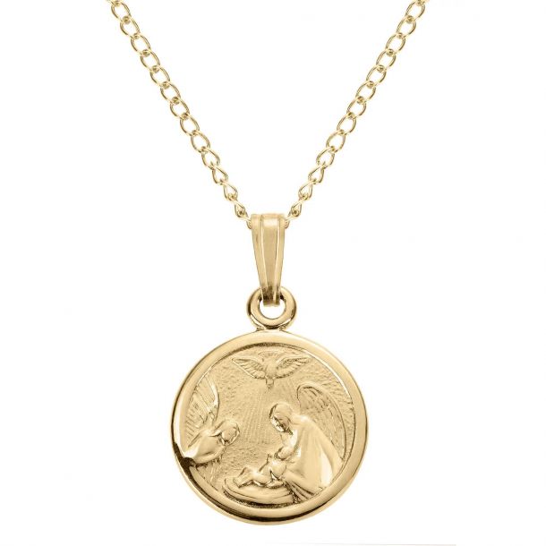 Guardian angel gold pendant deals