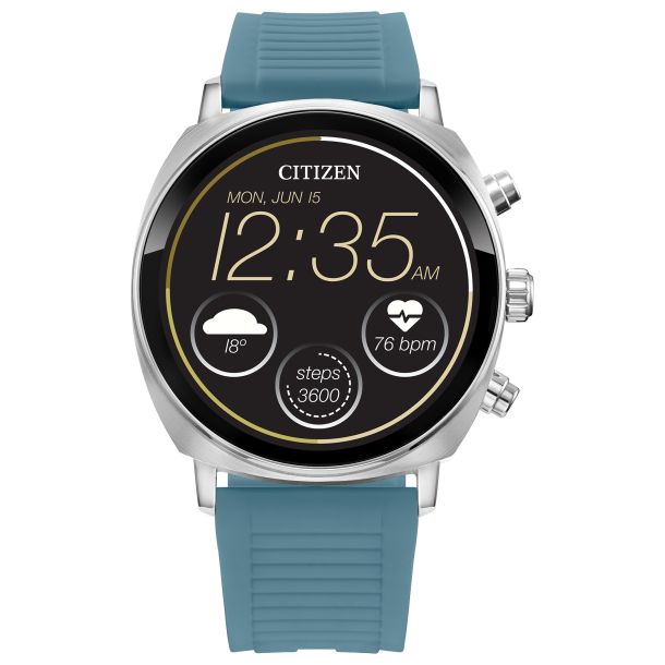 Citizen CZ Smart Casual Wear OS Blue Silicone Strap Watch 41mm MX1000 01X