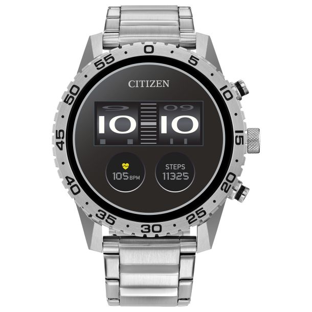 Citizen CZ Smart Sport Wear OS Stainless Steel Bracelet Watch 44mm MX1010 59X