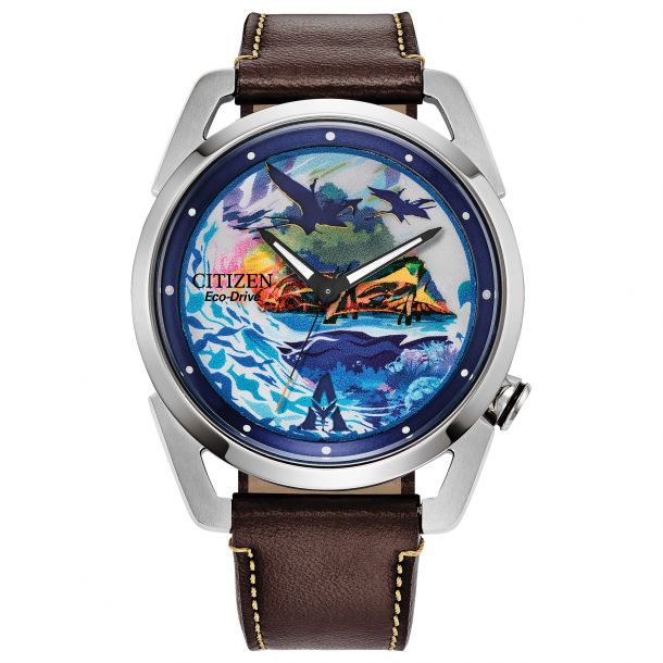 Citizen Eco Drive Avatar Pandora Brown Leather Strap Watch 42mm