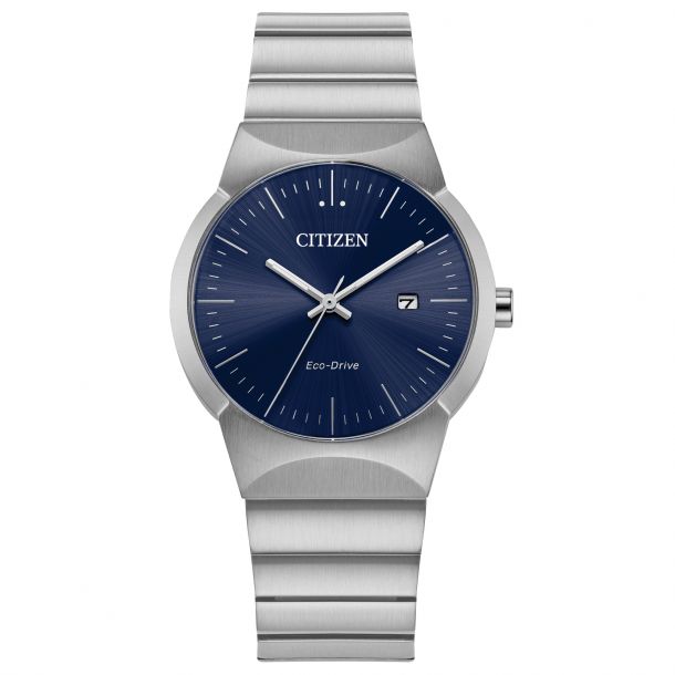 Citizen men's blue dial cheap stainless steel bracelet watch