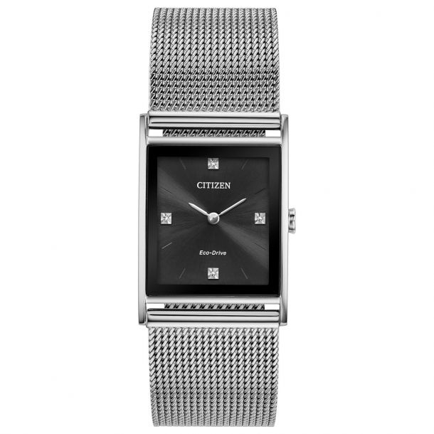 Men's Citizen Eco-Drive Axiom Diamond Accent Stainless Steel Watch