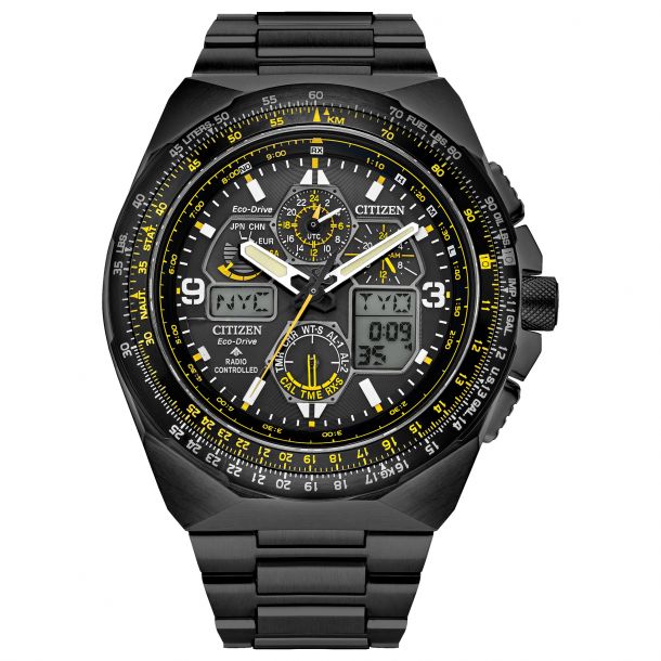 Citizen Eco Drive Promaster Skyhawk A T Black Ion Plated Bracelet