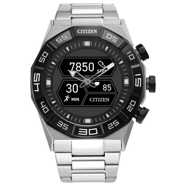 Citizen Gen 2 Sport CZ Smart Hybrid Stainless Steel Bracelet Watch 44mm JX2006 52E