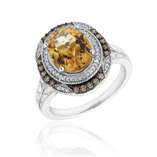 Champagne citrine ring sale