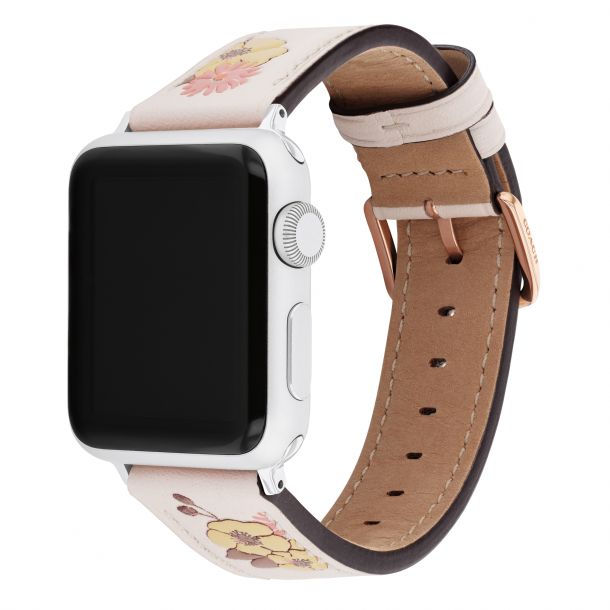 Coach leather apple watch band sales