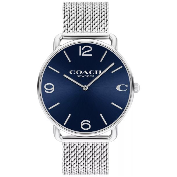 COACH Elliot Black Sunray Dial Black Mesh Bracelet Watch 41mm 14602652 REEDS Jewelers
