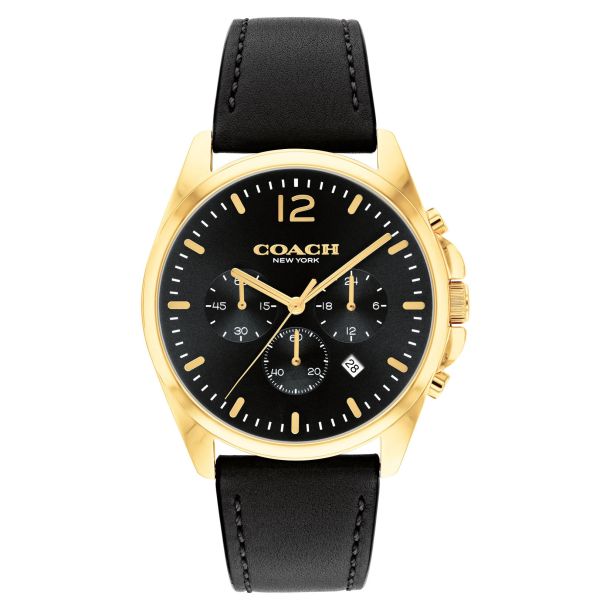 Coach watch hotsell leather strap