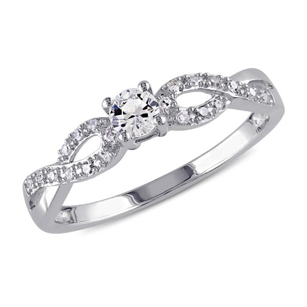 Sapphire and diamond best sale infinity ring