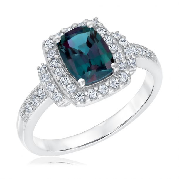 Lab created sales alexandrite rings