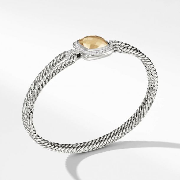 David Yurman Albion Bracelet with Diamonds and 18k Gold 6mm