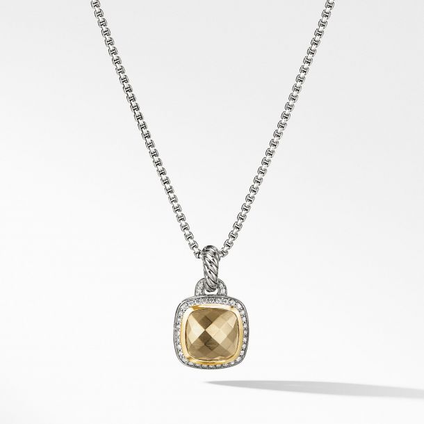 David Yurman Albion Pendant with Diamonds and 18k Gold 11mm