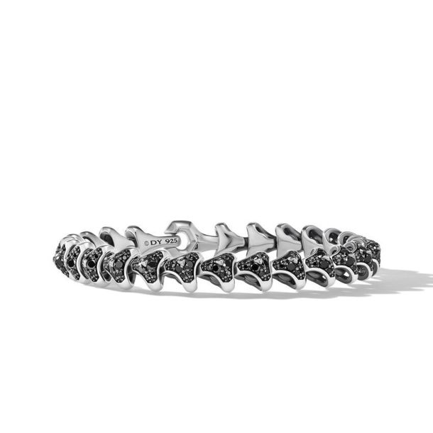David Yurman Armory Link Bracelet in Sterling Silver with Pave