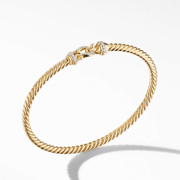 David Yurman Cable Buckle Collection Bracelet in 18K Yellow Gold