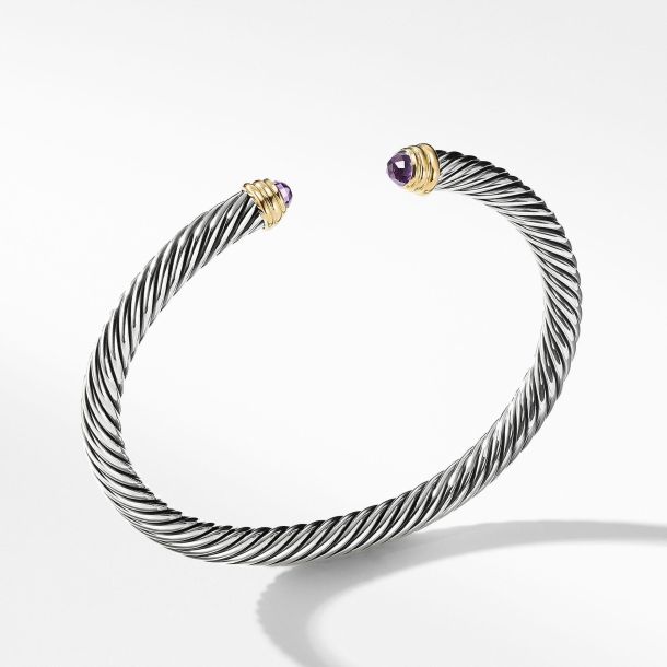 David Yurman Cable Classic Collection Bracelet with Amethyst and