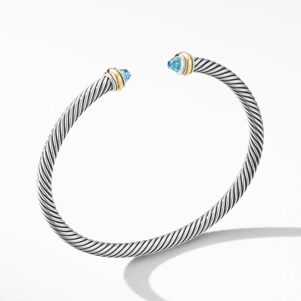 David yurman 5mm 2024 blue topaz cable bracelet
