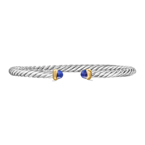 David Yurman Cable Flex Sterling Silver with 14K Yellow Gold and