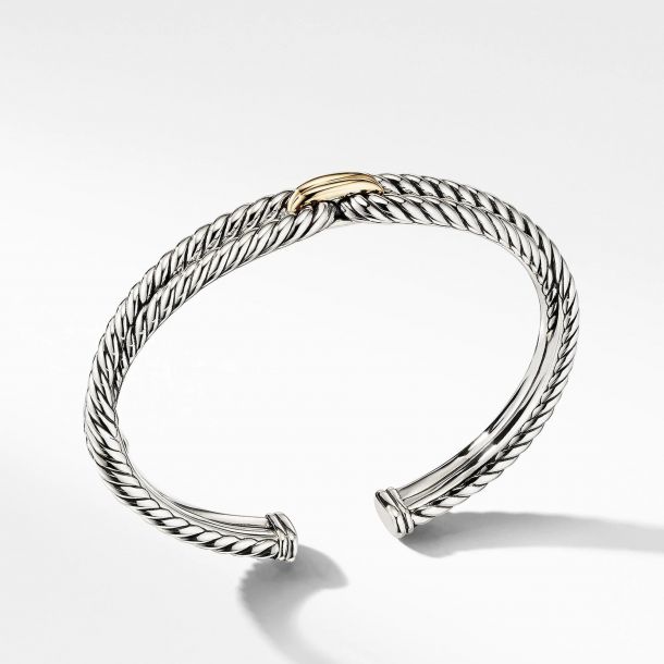 David Yurman Cable Loop Bracelet with 18k Gold, 9mm