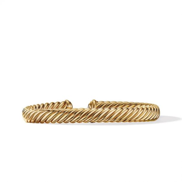 David Yurman Cablespira Oval Bracelet in 18K Yellow Gold REEDS