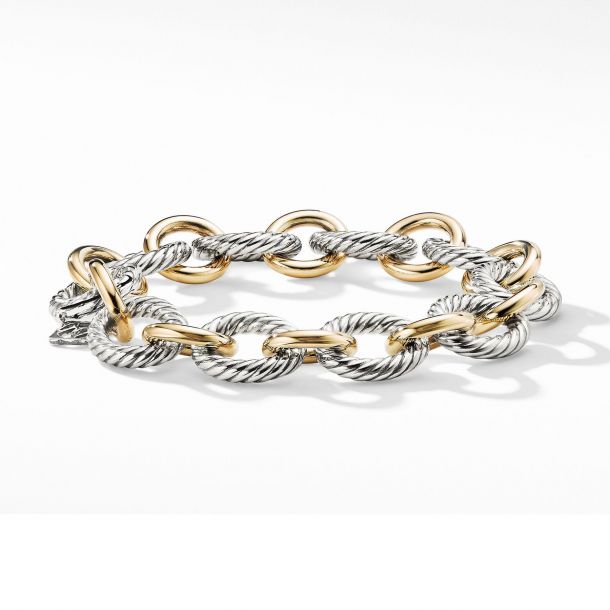 David Yurman Women's Curb Chain Bracelet in 18K Rose Gold - Rose Gold - Size Large