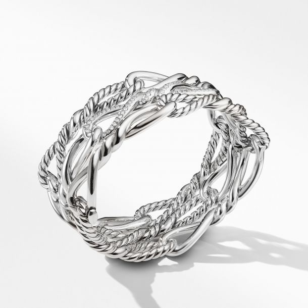 David Yurman Continuance Multi Row Cuff with Diamonds REEDS Jewelers
