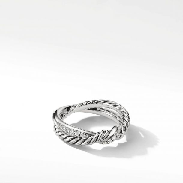 David Yurman Continuance Twist Ring with Diamonds