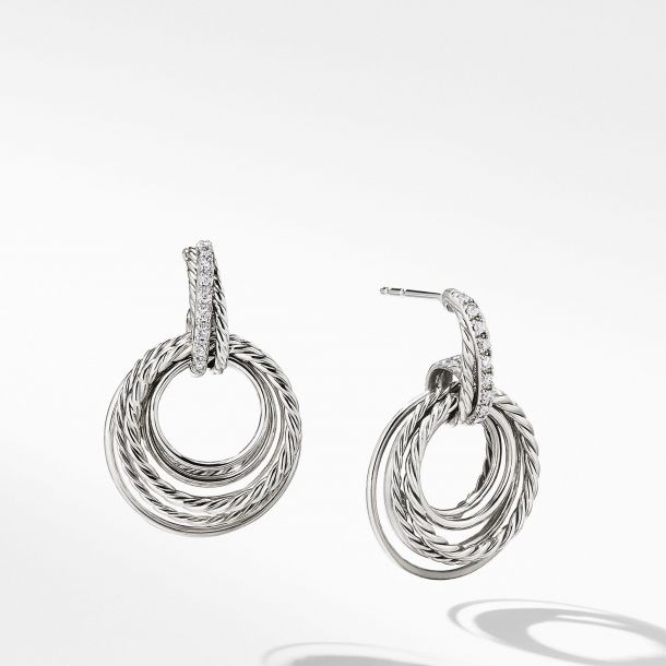 David yurman crossover earrings with diamonds online