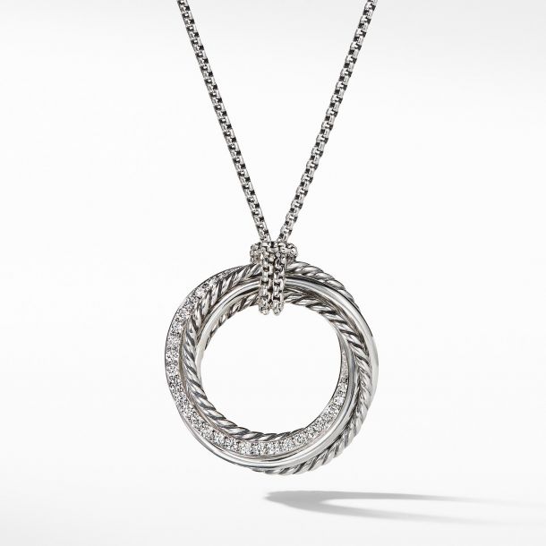 David Yurman Crossover Collection Pendant Necklace With Diamonds REEDS Jewelers